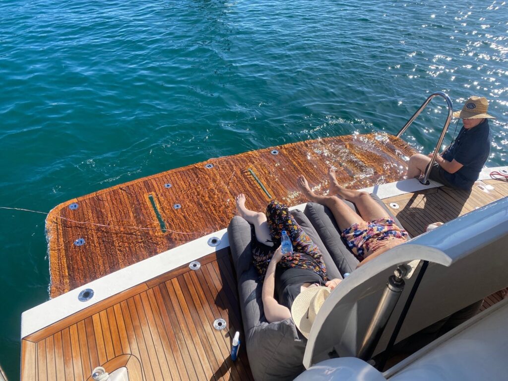 hydraulic swim platform for boats and yachts stainless steel 316